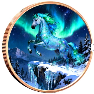 nur noch wenige** 5 oz Kupfer/Copper Edtion 2026 - Zum JAHR des PFERDES / YEAR of the HORSE - High Relief Color - Highlight 2026 - Vorverkauf !