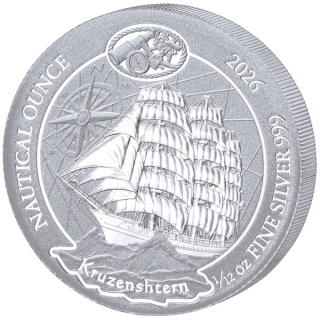 NEU * 1/12 oz Ruanda Rwanda 2026 BU - KRUZENSHTERN Frachtsegelschiff 1926 - Nautical Ounce serie - Silber 10 RWF / Amafaranga