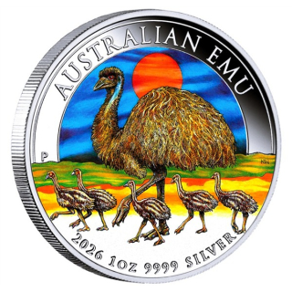 1 oz Australien 2026 Color - EMU - Silber Color 1 AU$