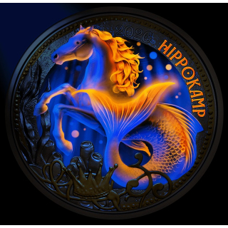 NEU* Österreich 3 Euro 2026 HGH - Der Hippokamp (2) - Fantastische Fabelwesen - GLOW-in-the-DARK - Nachtleuchtend - NeueSerie (2)