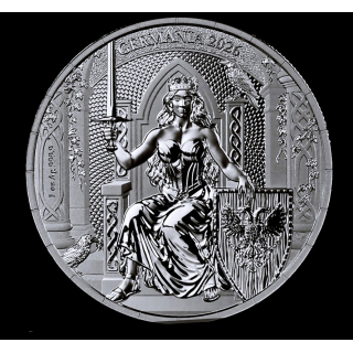 Neu*New * 1 oz Germania 2026 BU - LADY GERMANIA auf dem THRON - Die Königin Germaniens - Queen of Germania - Silber BU Germania Mint Anlagesilber