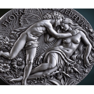 Neu*  2 oz Kamerun 2026 FLORA and ZEPHYR - Himmlische Schönheiten - Serie Celestial Beauty - Silber Antik 2000 Francs