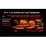 Neu* 25 x 1/2 oz Kupfer 2026 Lady Germania auf dem Thron...