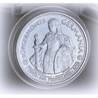 NEU* 1 oz Niue 2013 - LADY GERMANIA - Die Heldin Germaniens - Silber Antik GLIMEFFEKT - 1$ - Friedrich V. Schiller Doppelmotiv