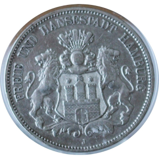 5 Mark 1876 J - HANSESTADT HAMBURG - Kaiserreich - SS Sehr Schön