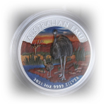 1 oz Australien 2021 COLOR -  EMU - Silber 1AU$