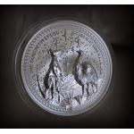 1 oz Niue 2026 High Relief BU - KÄNGURU & EMU im Südlichen Sternenhimmerl - SOUTHERN CROSS - Silber  3 mm Hochrelief - Echtbilder - Kreuz des Südens - 2 NZ$