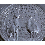 Aurinum*Top*Angebot* 1 oz Niue 2026 High Relief BU - KÄNGURU & EMU - Kreuz des Südens / im Südlichen Sternenhimmerl - SOUTHERN CROSS - Silber  3 mm Hochrelief - Silber 2 NZ$