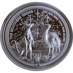 Aurinum*Top*Angebot* 1 oz Niue 2026 High Relief BU - KÄNGURU & EMU - Kreuz des Südens / im Südlichen Sternenhimmerl - SOUTHERN CROSS - Silber  3 mm Hochrelief - Silber 2 NZ$