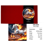 NEU*1 oz USA 2026 Color - FEUERPFERD / FIRE HORSE - Jahr...