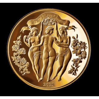 1 oz Kamerun 2026 RUTHENIUM Enigma Edition - Die DREI GRAZIEN / The THREE GRACES - Serie Drei Grazien - 1.000 Francs