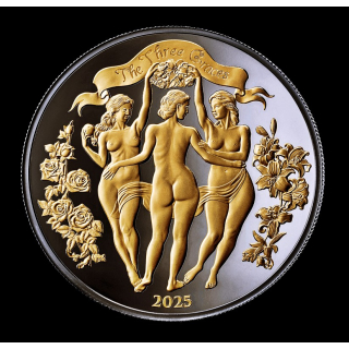 1 oz Kamerun 2026 GOLDEN Edition - Die DREI GRAZIEN / The THREE GRACES - Serie Drei Grazien - 1.000 Francs