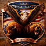 Neu ** 5 oz Kupfer/Copper 2026 - 250 Jhare USA Unabhängigkeit / Independence - EAGLE BISON & BÄR 3 Pillars- High relief Motivbarren - Vorverkauf !