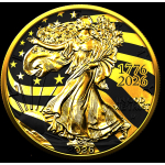 NEU*1 oz USA 2026 Eagle Color - 250 Jahre...