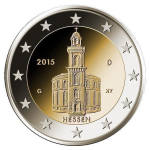 2 Euro Deutschland 2015 Hessen Paulskirche Mz. F (Stuttgart)