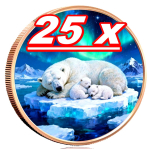 NEU** 25 x 1 oz Kupferedition - EISBÄRENFAMILIE /...