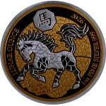 LETZTE** ab Lager**  3 x 1 oz SET  Ruanda 2026 PROOF SONDEREDITION - JAHR des PFERDES - YEAR of the HORSE - LUNAR OUNCE - Silber - Silberpferd - 50 RWF - Auflage 188 !