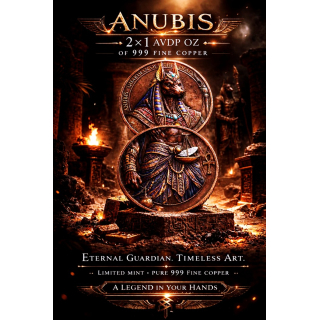 BRANDNEU** 2 oz Kupferedition - ANUBIS  GOTT des TOTENREICHS- VORVERKAUF - PRESALE !