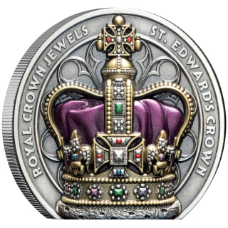 2 oz Niue 2026 Antik - ST. EDWARDS KRONE - Royal Crown Jewels St Edward’s Crown - Silber Ultra High Relief5 $