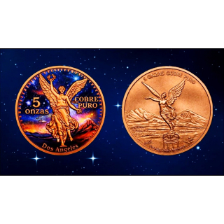 Neu ** 5 oz Kupfer-Copper Edition - Mexico LIBERTAD ANGEL - Sternenhimmel  High relief - Vorverkauf / Presale!