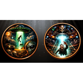 Neu ** 5 oz Kupfer-Copper Editiion - ALIENS Die ENTFÜHRUNG / UFO  - High relief - Vorverkauf / Presale!