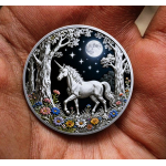 auf Lager 1 oz Kupferedition - UNICORN MOONLIGHT /  EINHORN im MONDLICHT (2.)