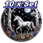 ab Lager** 10 x 1 oz Kupferedition - UNICORN MOONLIGHT /  EINHORN im MONDLICHT (2.)