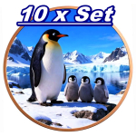 NEU** 10 x 1 oz Kupferedition - PINGUINFAMILIE / PENGUIN...