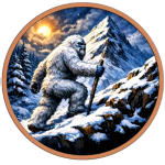 Neu ** 5 oz Kupfer-Copper Edition - Der YETI  Schneemensch / Fabelwesen des Himalayas - Doppelmotiv Kupfer + Color - High relief - Vorverkauf / Presale!
