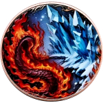 aufgrund hoher nachfrage wieder bestellbar** 10 oz Kupferedition - Das BATTLE der DRACHEN - Drache Feuer vs Drache Eis / Double Dragons Fire vs Ice - Copper Color Edition - VORVERKAUF Presale