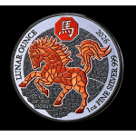 3 x 1 oz SET Ruanda 2026 PROOF SONDEREDITION - JAHR des PFERDES - YEAR of the HORSE - OHNE ETUI - LUNAR OUNCE - Silber - Silberpferd - 50 RWF - Auflage 188