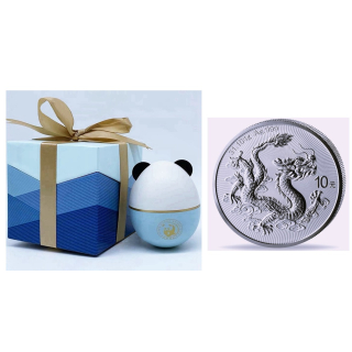 Neu* 1 oz China 2026 BU Exclusive Münzbox - DRACHE / DRAGON - Tang Dynasty & Grosse Mauer - Silber 10 Yuan - Premium Anlagemünze 2. Ausgabe der Drachenserie        #1