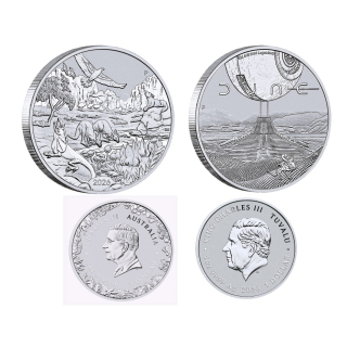 2 x 1 oz Silber SET 2026 - DUNE + OUTBACK - Wüstenplanet & Australischer Outback  - Australien / Tuvalu Silber 1 AU$ - Perth Mint Edition - Anlagemünzen