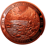ab Lager** 3 oz Mesa Grande 2026 Proof Kupfermünze - Der BIBERJÄGER / BEAVER TRAP - Das VERMÄCHTNIS der SIOUX – Legacy of Sioux - Oglala Mesa Grande Souvereign Nation - 1$