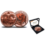 NEU** 5 oz Mesa Grande 2025 Proof Kupfermünze - Die Legende der Meeresgöttin & Der SEEDRACHE - Mesa Grande Souvereign Nation - 1$