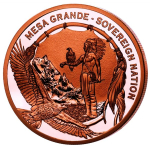 NEU** 5 oz Mesa Grande 2025 Proof Kupfermünze - Die Legende der Meeresgöttin & Der SEEDRACHE - Mesa Grande Souvereign Nation - 1$