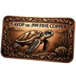 Neu** 5 oz Kupfer-Copper Edition - MEERESSCHILDKRÖTE...