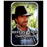 NEU* 1 oz Silber Motivbarren - CHUCK NORRIS R.I.P. Texas...
