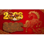 nur wenige** 10 oz Kupfer/Copper Edtion 2026 - Zum JAHR des PFERDES / YEAR of the HORSE - Shape High Relief Color Coin Card - Highlight 2026 - Vorverkauf !