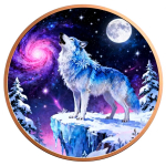 Neu** 5 oz Kupfer/Copper Edtion 2026 - HEULENDER WOLF im Mondlicht - High Relief Color - Highlight 2026 - Vorverkauf !