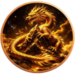 Lagernd ** 5 oz Kupfer-Copper Edition - GOLDENER DRACHE / GOLDEN DRAGON - Wächter des Goldschatzes / Guardian of Gold Treasure - Ultra High relief