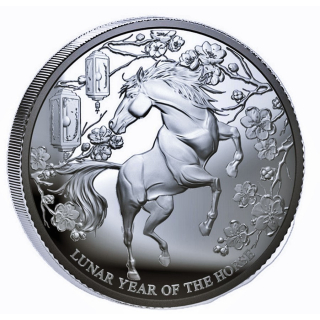 Neu* 1/2 oz Pitcairn Islands 2026 - JAHR des PFERDES / Year of the HORSE  - Silber BU 50 cent