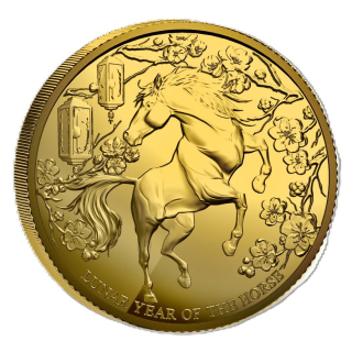 0,5 g Gold Pitcairn 2026 - Jahr des Pferdes Year of the Horse - Lunar III - Goldmünze 0,25 $