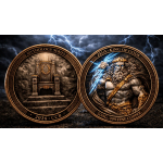 Neu** 5 oz Kupfer-Copper Edition - ZEUS Gottvater & Thron des Zeus - Serie Mythologie - Ultra High relief - Vorverkauf / Presale! - Bild zeigt die 500 g Kupferversion !