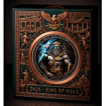 Neu** 5 oz Kupfer-Copper Edition - ZEUS Gottvater & Thron des Zeus - Serie Mythologie - Ultra High relief - Vorverkauf / Presale! - Bild zeigt die 500 g Kupferversion !