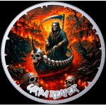 Neu* 3 x 1 oz Liberia 2026 Color - GRIM REAPER / SENSENMANN Collection - Silber Color-Edition 10$