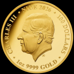 1 oz Gold Niue 2026 GREATER BILBY / Große Kaninchennasenbeutler - Australien bei Nacht Serie / Australia by Night - Platinveredelt 100 $