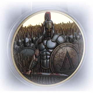 ab Lager Echtbilder* 5 oz Kupfer-Edition -  LEONIDAS & Die Legion der SPARTANER  - Die Tapferen Krieger aus SPARTA - Ultra High relief