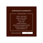 1 oz Gold Niue 2026 Proof - DESERT LIFE / Die Goldenen Wüsten Australiens - Color 100 $