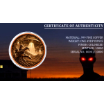 NEU* 1 oz Kupferedition - ALIEN The RED INVADER - Coin Card - Kupfer Color Doppelmotiv - VORVERKAUF - PRESALE !